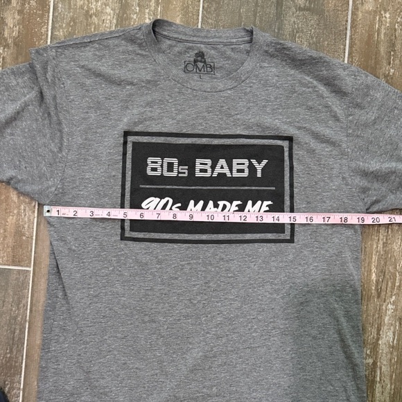 OMB 80s Baby Gray Short Sleeve Tee - Picture 5 of 6